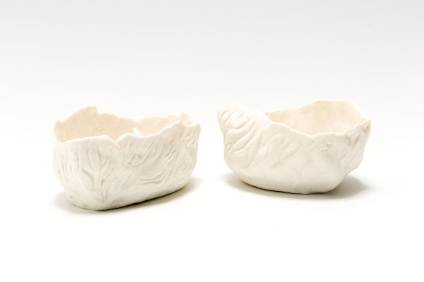 Oyster Bowls, a pair Porcelain