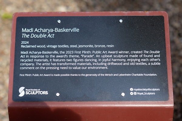 The Double Act, information plaque